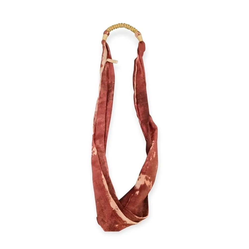 Collection Eighteen Rust Marbled Infinity Scarf Necklace | Gold & Beaded
